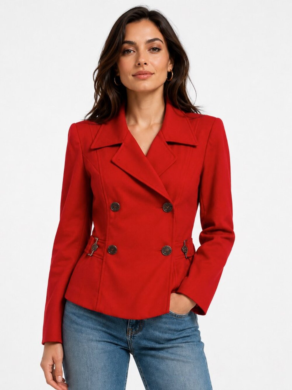 Vintage Entre Deux Modes Red Wool Jacket | Carrie Rouveyrol